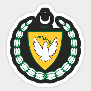 Coat of arms of the Turkish Republic of Northern Cyprus Sticker